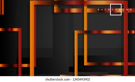 Vector Modern Abstract Squares Backgrounds . with a black and metal color gradient. eps 10 template