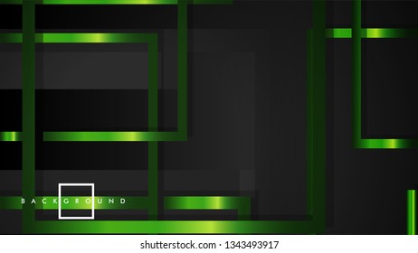 Vector Modern Abstract Squares Backgrounds . with a black and green metal color gradient. eps 10 template