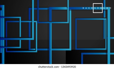 Vector Modern Abstract Squares Backgrounds . with a black green gradient. eps 10 template