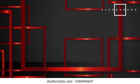 Vector Modern Abstract Squares Backgrounds . with a black and red metal color gradient. eps 10 template