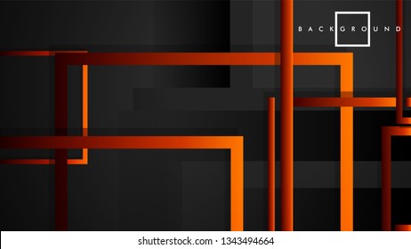 Vector Modern Abstract Squares Backgrounds . with a black red orange gradient. eps 10 template