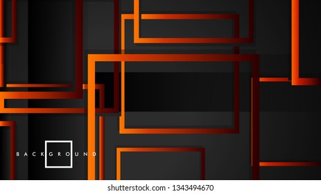 Vector Modern Abstract Squares Backgrounds . with a black red orange gradient. eps 10 template