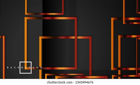 Vector Modern Abstract Squares Backgrounds . with a black and metal color gradient. eps 10 template
