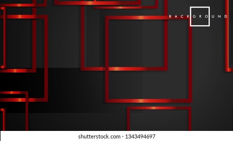 Vector Modern Abstract Squares Backgrounds . with a black and red metal color gradient. eps 10 template