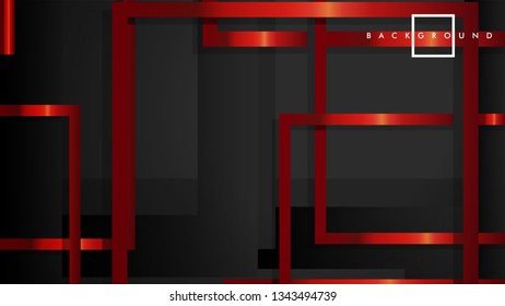 Vector Modern Abstract Squares Backgrounds . with a black and red metal color gradient. eps 10 template