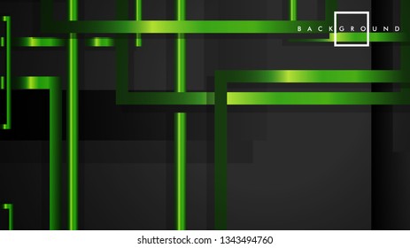 Vector Modern Abstract Squares Backgrounds . with a black and green metal color gradient. eps 10 template