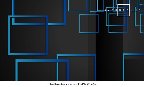 Vector Modern Abstract Squares Backgrounds . with a black green gradient. eps 10 template