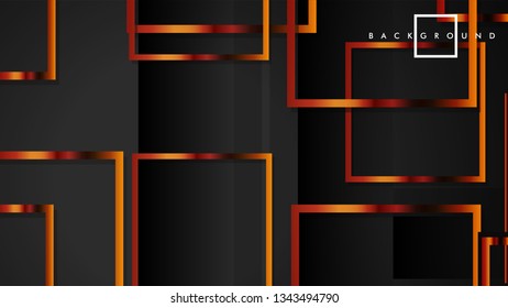 Vector Modern Abstract Squares Backgrounds . with a black and metal color gradient. eps 10 template