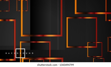 Vector Modern Abstract Squares Backgrounds . with a black and metal color gradient. eps 10 template