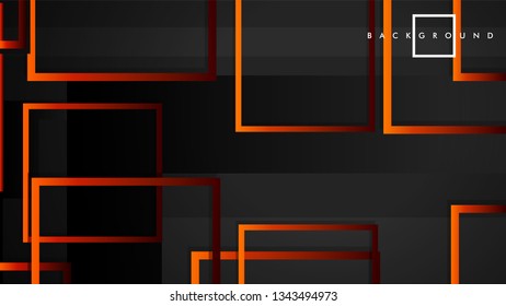 Vector Modern Abstract Squares Backgrounds . with a black red orange gradient. eps 10 template