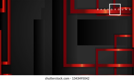 Vector Modern Abstract Squares Backgrounds . with a black and red metal color gradient. eps 10 template