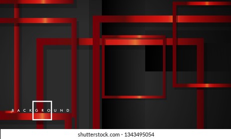 Vector Modern Abstract Squares Backgrounds . with a black and red metal color gradient. eps 10 template