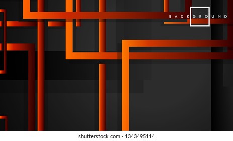 Vector Modern Abstract Squares Backgrounds . with a black red orange gradient. eps 10 template