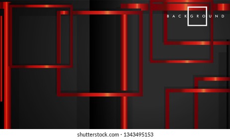 Vector Modern Abstract Squares Backgrounds . with a black and red metal color gradient. eps 10 template