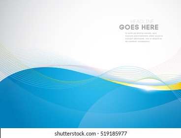 Vector of modern abstract wave element and background