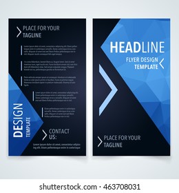 vector modern ad poster or booklet design pattern with blue three texture on dark background conceptual background scene digital performance modern empty partnership blue luxurious print creative bann