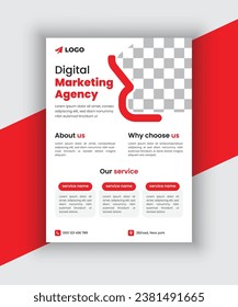 Vector modern agency flyer design template. corporate business professional flyer design.