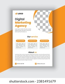 Vector modern agency flyer design template. corporate business professional flyer design.