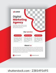 Vector modern agency flyer design template. corporate business professional flyer design.