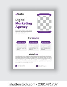Vector modern agency flyer design template. corporate business professional flyer design.