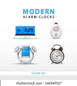 vector modern alarm Clock / series of objects