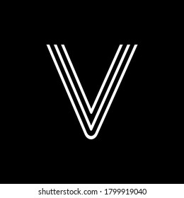 Vektor der modernen Alphabet-Buchstaben, Doppelzeile für jeden Buchstaben, Minimalbriefe für Futuristik, Sport, Medien, web.Font v.