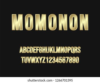 Vector of modern alphabet letters and numbers. Latin letters from A to Z and numbers from 0 to 9