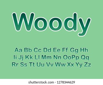 Vector of modern alphabet letters and numbers. Latin letters from A to Z and numbers from 0 to 9