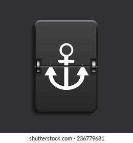 vector modern anchor scoreboard black icon. Eps 10