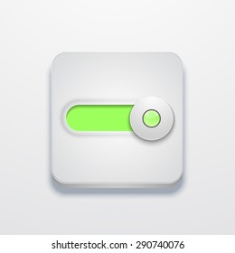Vector modern app icon on gray background