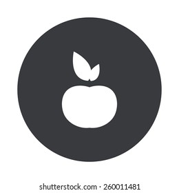 Vector modern apple gray circle icon on white background