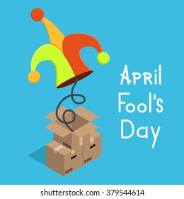 Vector modern april fools day. Eps10 illustration