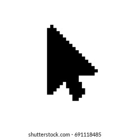 Vector modern arrow cursor icon on white background