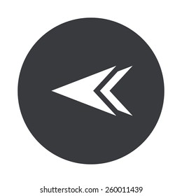 Vector modern arrow gray circle icon on white background