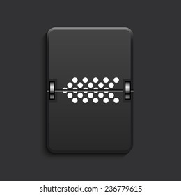 vector modern arrow scoreboard black icon. Eps 10