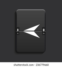 vector modern arrow scoreboard black icon. Eps 10