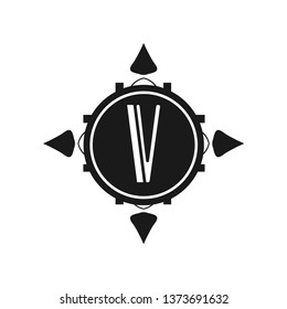 Vector modern art deco frame. Elegant monogram design template.