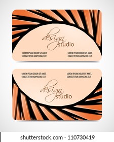 Vector of modern artistic business card templates