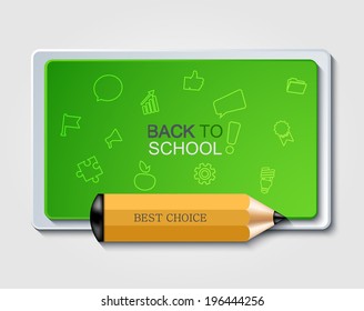 Vector modern back to school background. Eps10