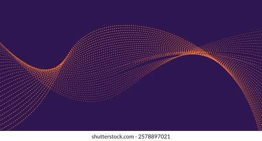 Vector modern background with color abstract wave dots