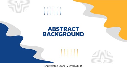 Vector modern background geometric effect memphis blue and yellow