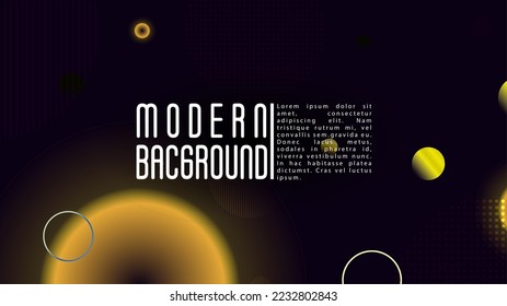 Vector Modern Background with Gradient Mesh Holographic Circles. Hipster Graphic Template Design with Lines, Dots, Round Shapes. Innovation Style for your Business Cover.