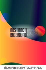 Vector Modern Background with Gradient Mesh Holographic Circles. Future Minimal Cover Design with Abstract Composition. Memphis Print for your Business Layout.