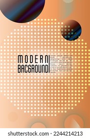 Vector Modern Background with Gradient Mesh Holographic Circles. Future Minimal Cover Design with Abstract Composition. Simple Style for your Business Poster.