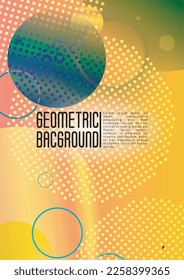 Vector Modern Background with Gradient Mesh Holographic Circles. Future Minimal Cover Design with Abstract Composition. Identity Style for your Business Flyer.