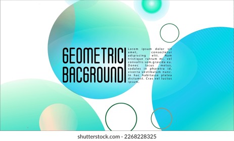 Vector Modern Background with Gradient Mesh Holographic Circles. Hipster Graphic Template Design with Lines, Dots, Round Shapes. Innovation Style for your Business Cover.