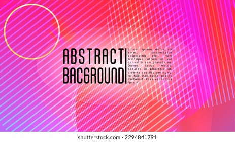 Vector Modern Background with Gradient Mesh Holographic Circles. Hipster Graphic Template Design with Lines, Dots, Round Shapes. Innovation Style for your Business Cover.