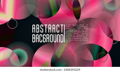 Vector Modern Background with Gradient Mesh Holographic Circles. Future Minimal Web Design with Abstract Composition. Identity Style for your Business Flyer.