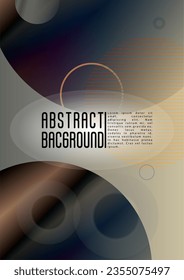 Vector Modern Background with Gradient Mesh Holographic Circles. Future Minimal Cover Design with Abstract Composition. Identity Style for your Business Flyer.