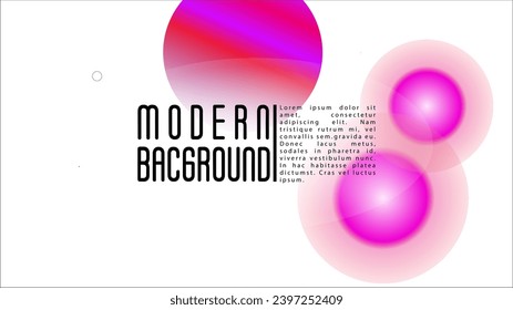 Vector Modern Background with Gradient Mesh Holographic Circles. Future Minimal Web Design with Abstract Composition. Innovation Style for your Business Cover.